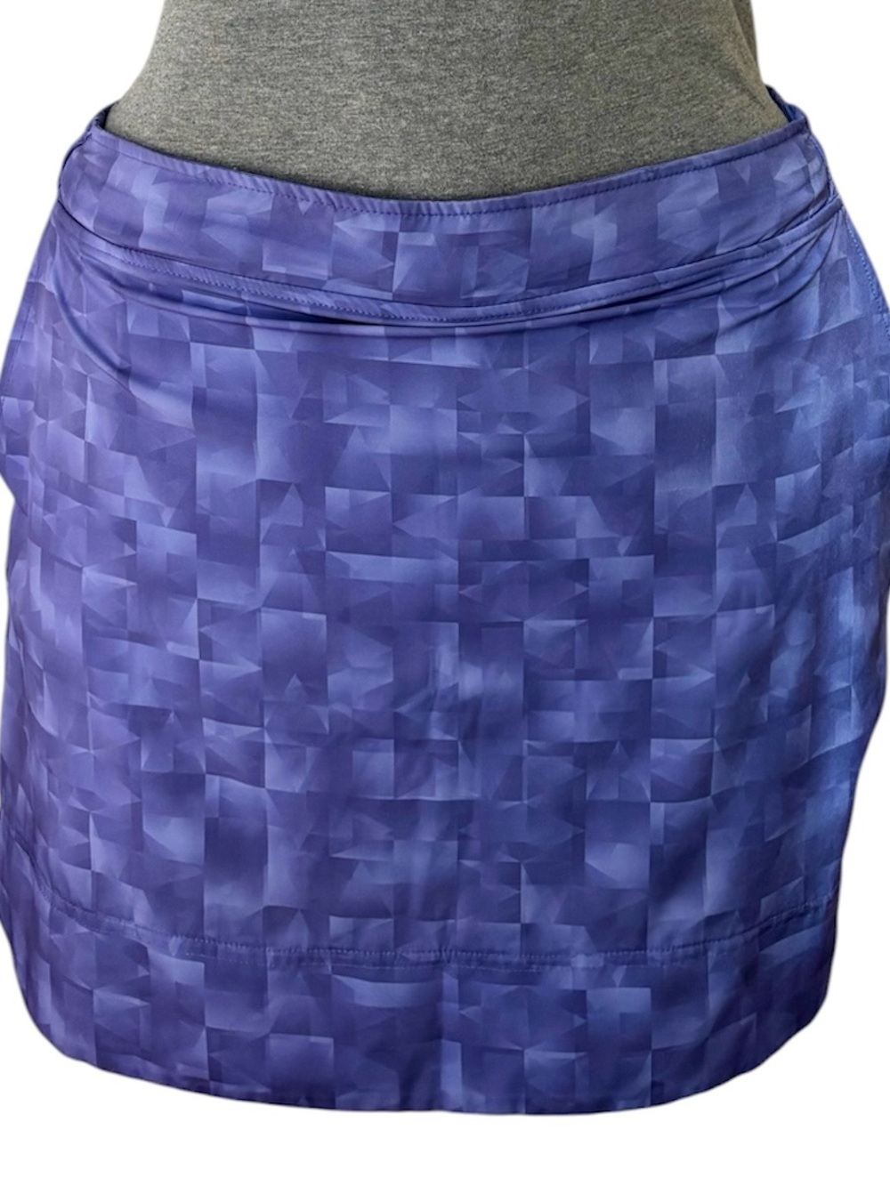 ZeroXposur Purple Patterned Elastic Waist Skort with Pockets Women's XL UPF 50+